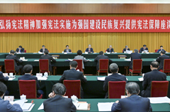趙樂際出席“弘揚憲法精神，加強憲法實施，為強國建設、民族復興提供憲法保障”座談會并講話