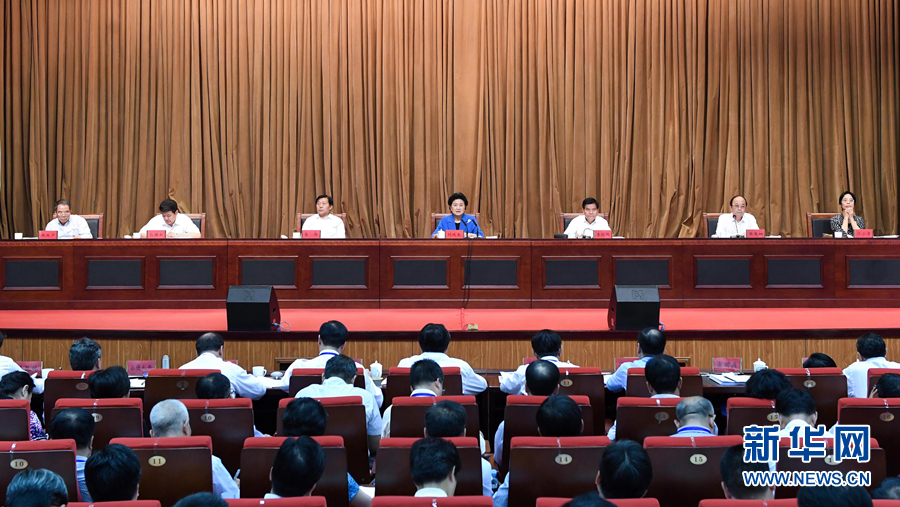 6月25日，全國民族團結進步創(chuàng)建經(jīng)驗交流現(xiàn)場會在內蒙古興安盟召開，中共中央政治局委員、國務院副總理劉延東出席會議并講話。 新華社記者 陳曄華 攝