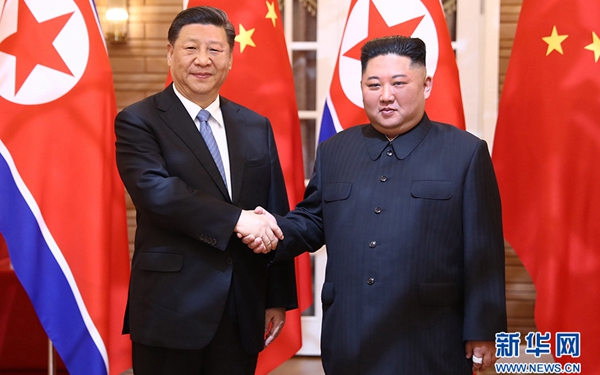 習近平同朝鮮勞動黨委員長、國務委員會委員長金正恩舉行會談